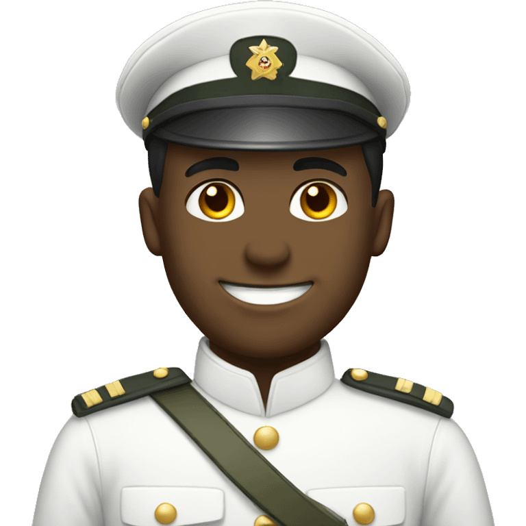 smiling soldier in white uniform emoji