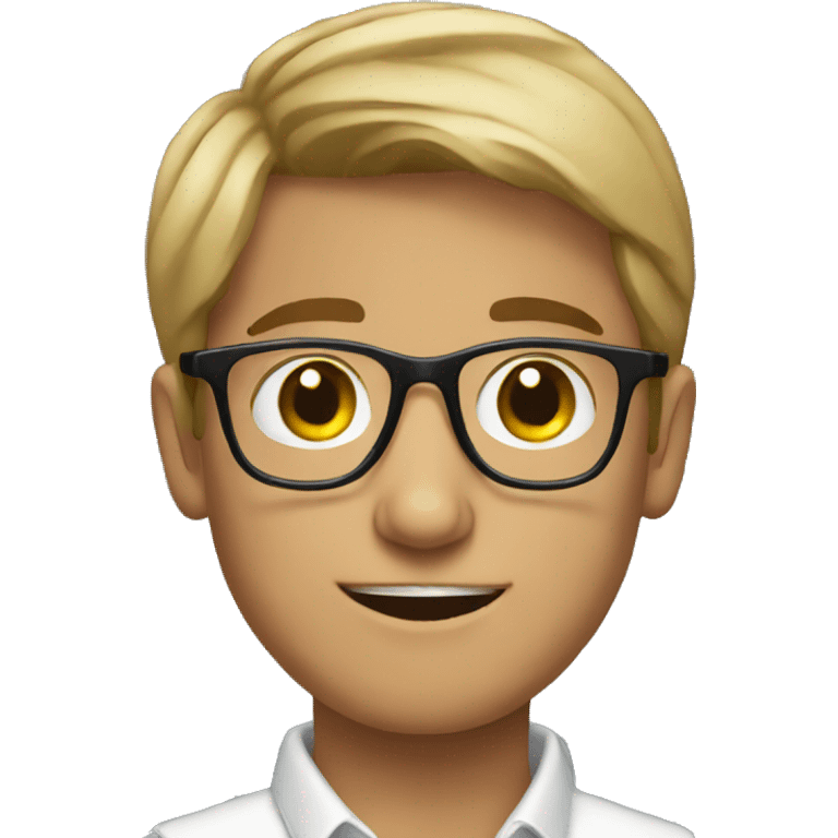 A young guy with glasses emoji