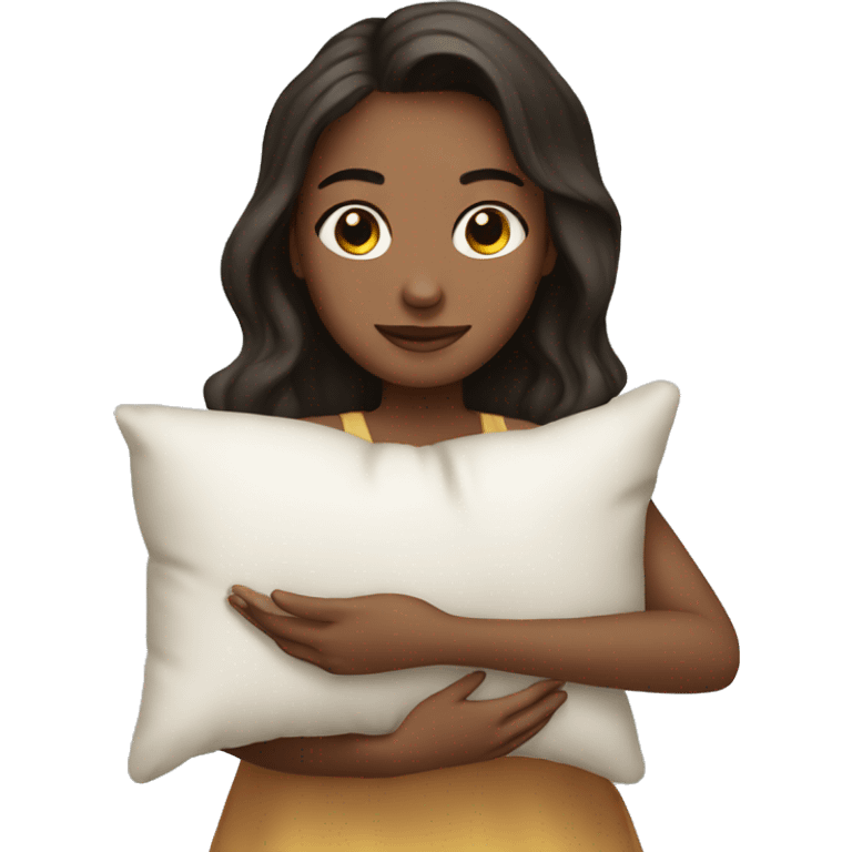 Ava holding a pillow  emoji