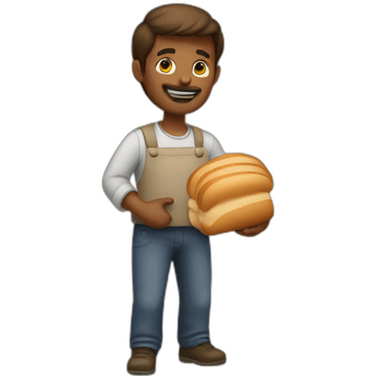 man with bread emoji