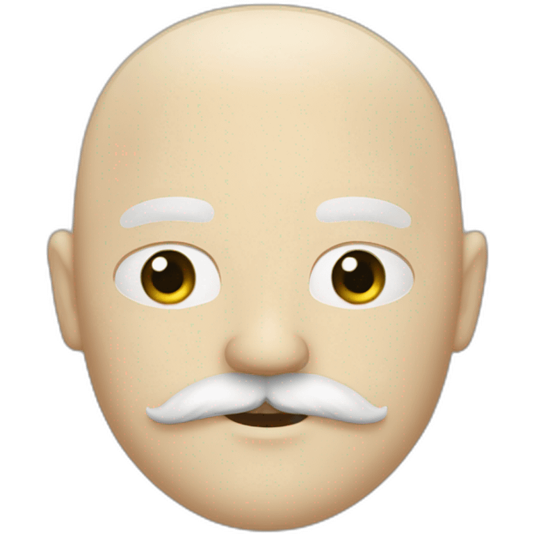 one fat white bald man with moustache and long black beard emoji