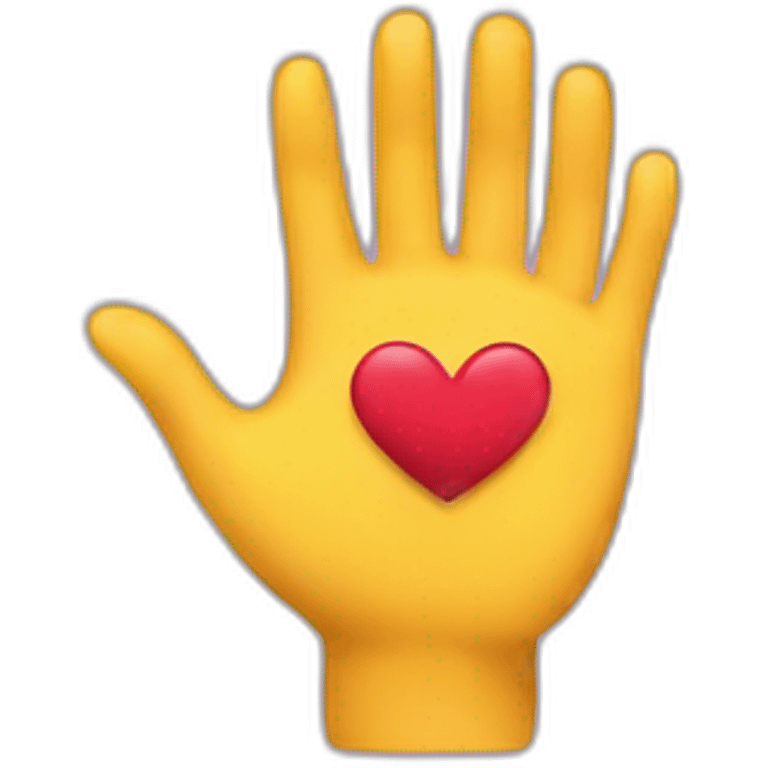 Des mains en forme de coeur emoji