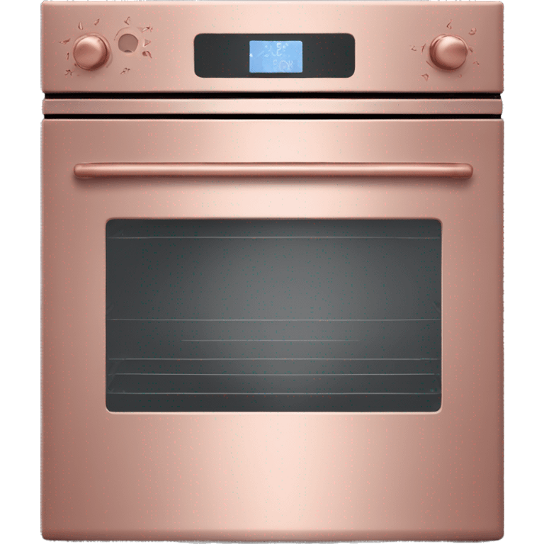 Realistic side view of rose gold oven. emoji