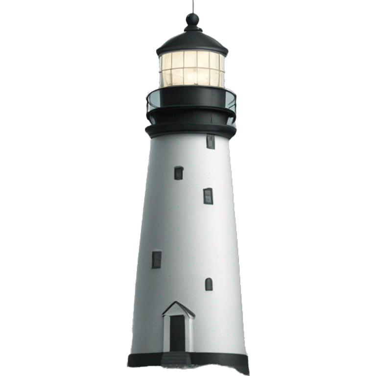 White lighthouse in a storm emoji