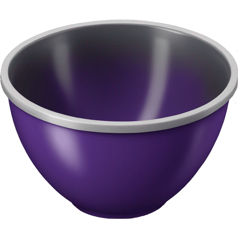 Realistic dark purple mixing bowl emoji