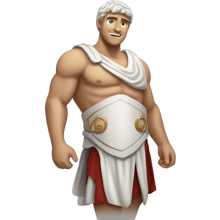 White Roman empir guy showing off his abs emoji