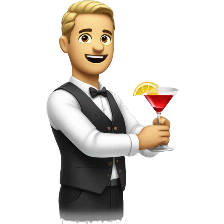 barman shaking a cocktail emoji