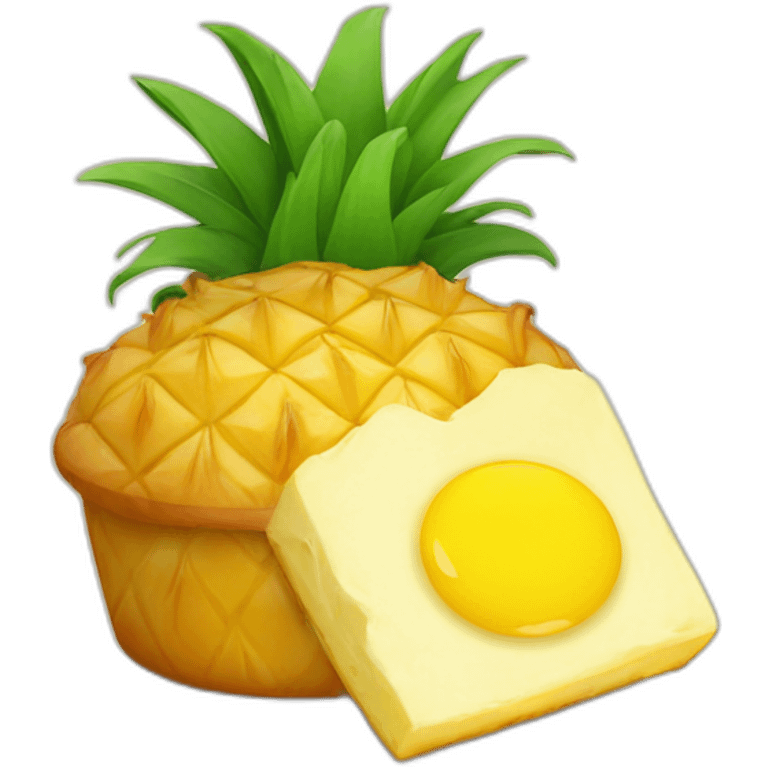 Pineapple bun with butter emoji