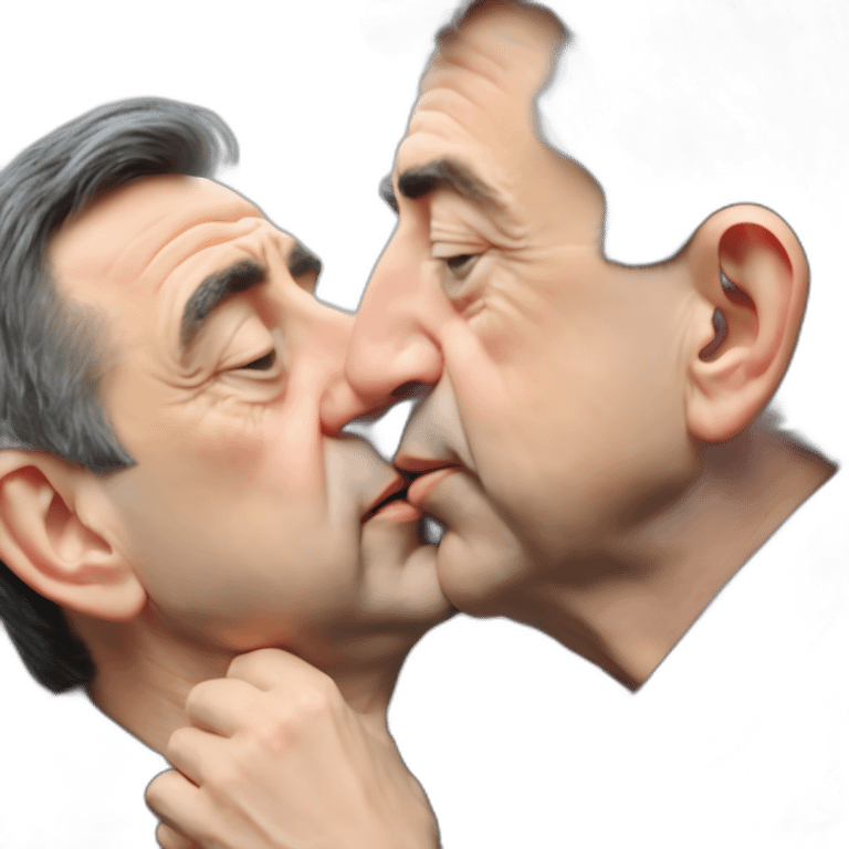 Éric Zemmour kissin jean Luc Melenchon emoji