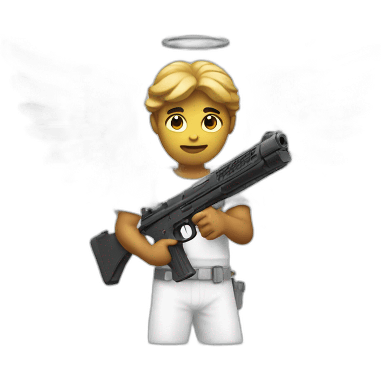 Angel holding gun emoji