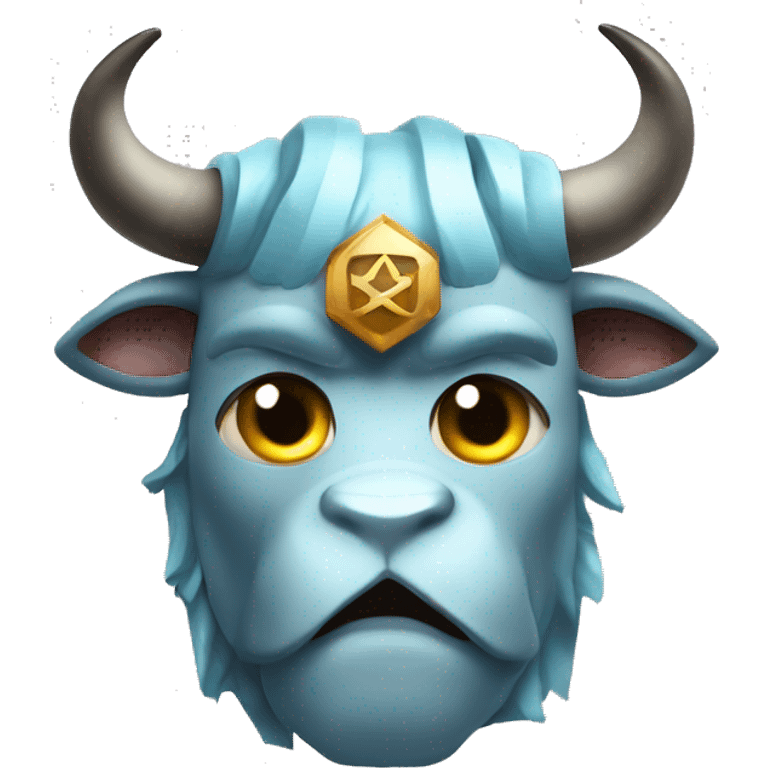 Hydrogen Element as a Bull Warrior  emoji