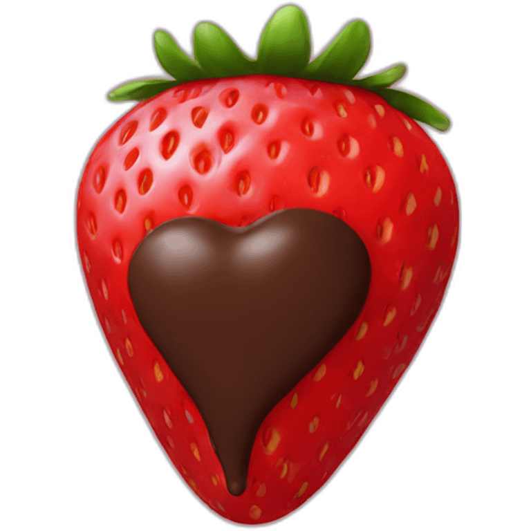 strawberry in chocolate emoji