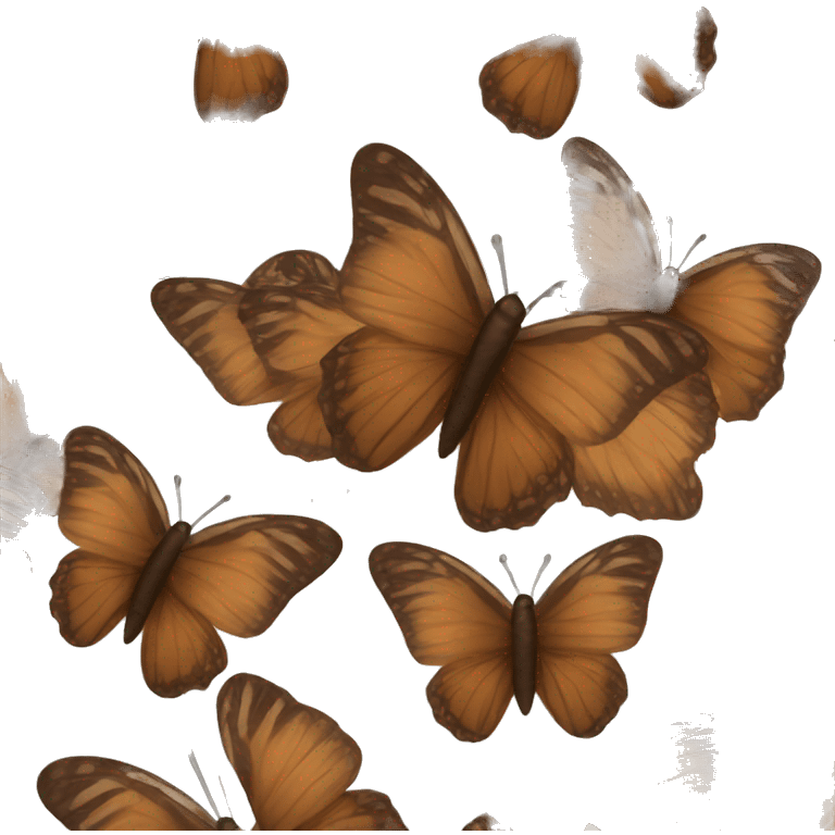 Brown butterfly emoji