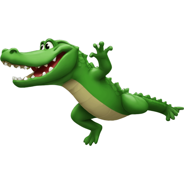 Alligator doing a backflip  emoji