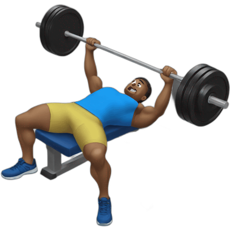 A guy doing bench press emoji