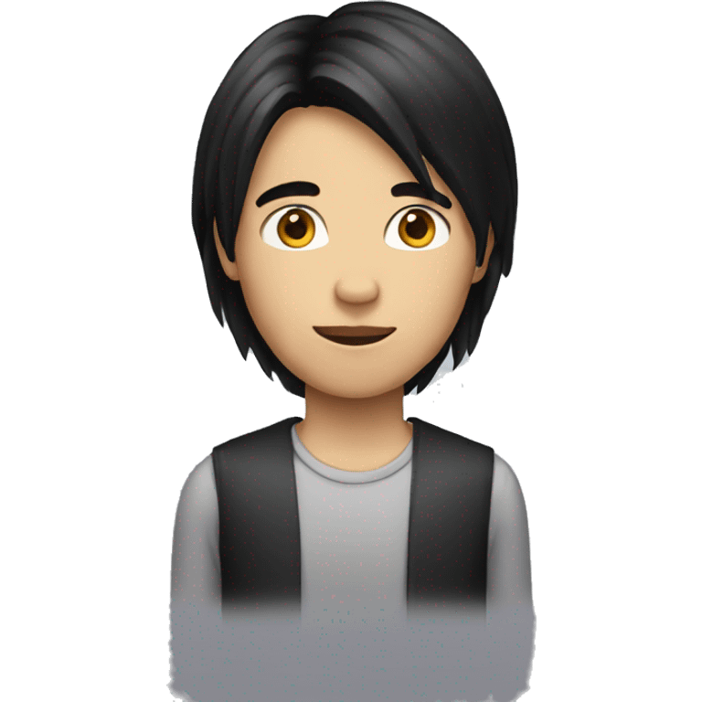 boy with long black straight hair emoji