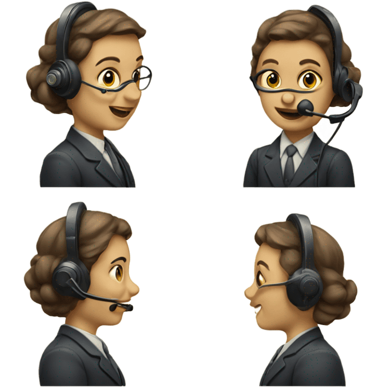 Old timey telephone operator emoji