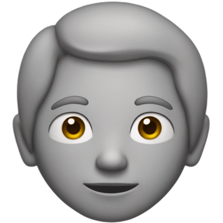 Men face without ear nose eye and mouth emoji