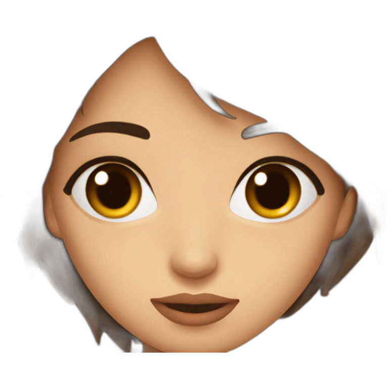 brune yeux marron visage fin sexy emoji