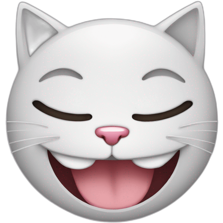 cute cat laugh tear emoji