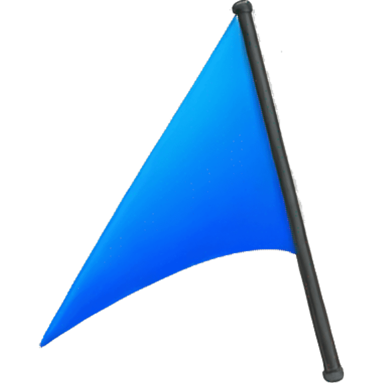 blue triangular flag emoji