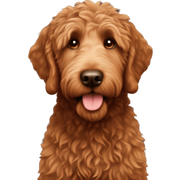 Dark ginger labradoodle  emoji