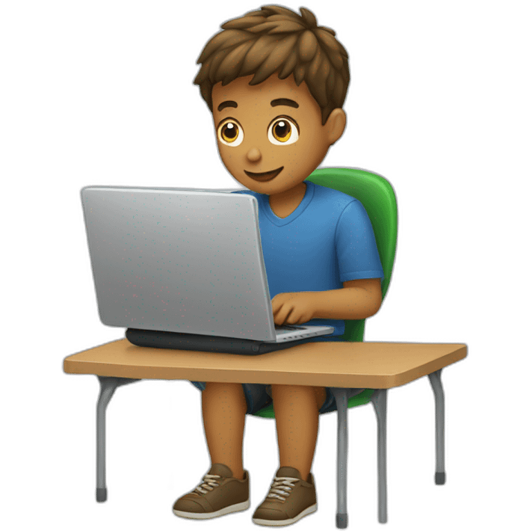 boy with laptop emoji