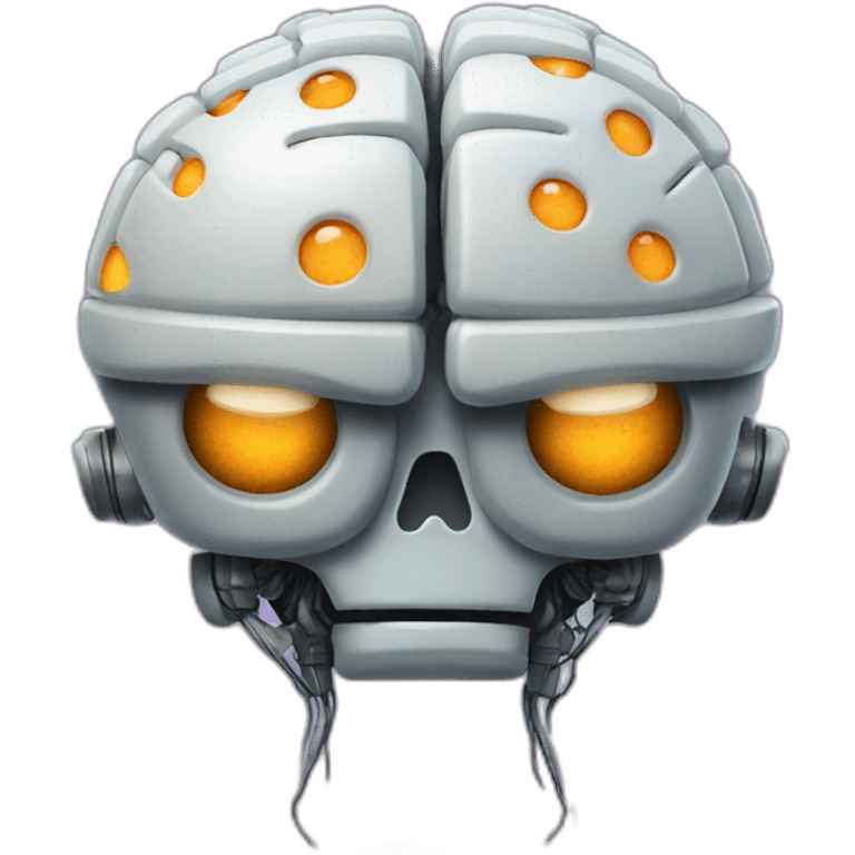 hallowen brain robot emoji