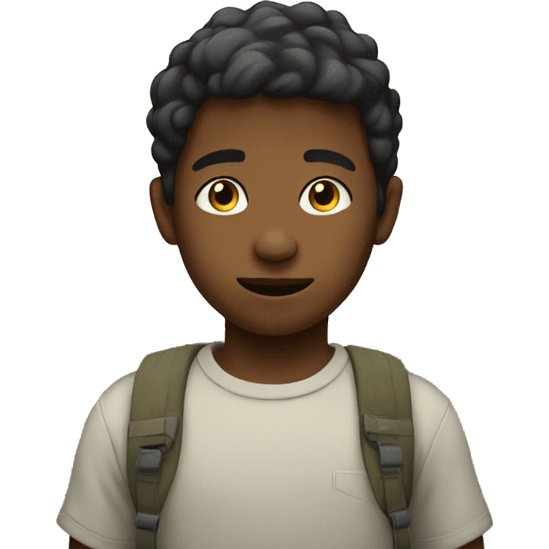 Boy in a remote village  emoji