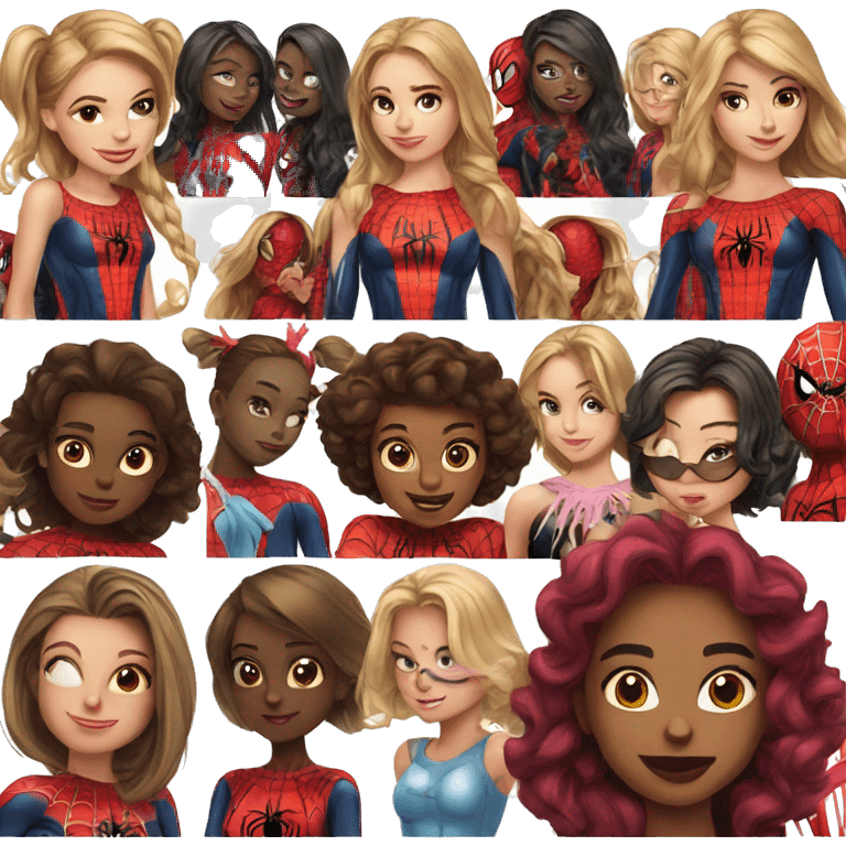 spiderman girls emoji