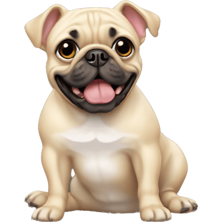 French bulldog and pug mix emoji