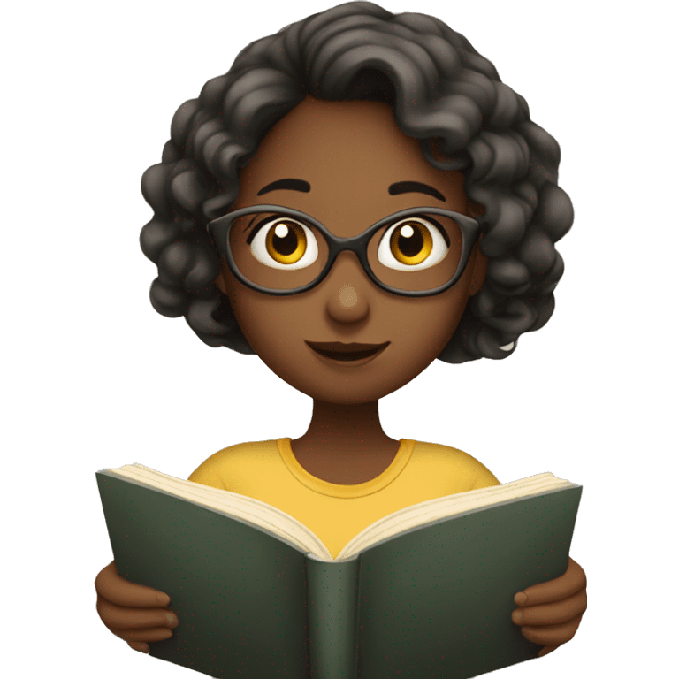 girl reading a book emoji