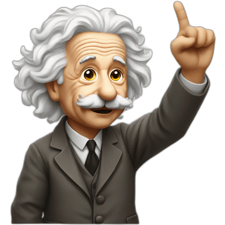 albert einstein raising his finger emoji