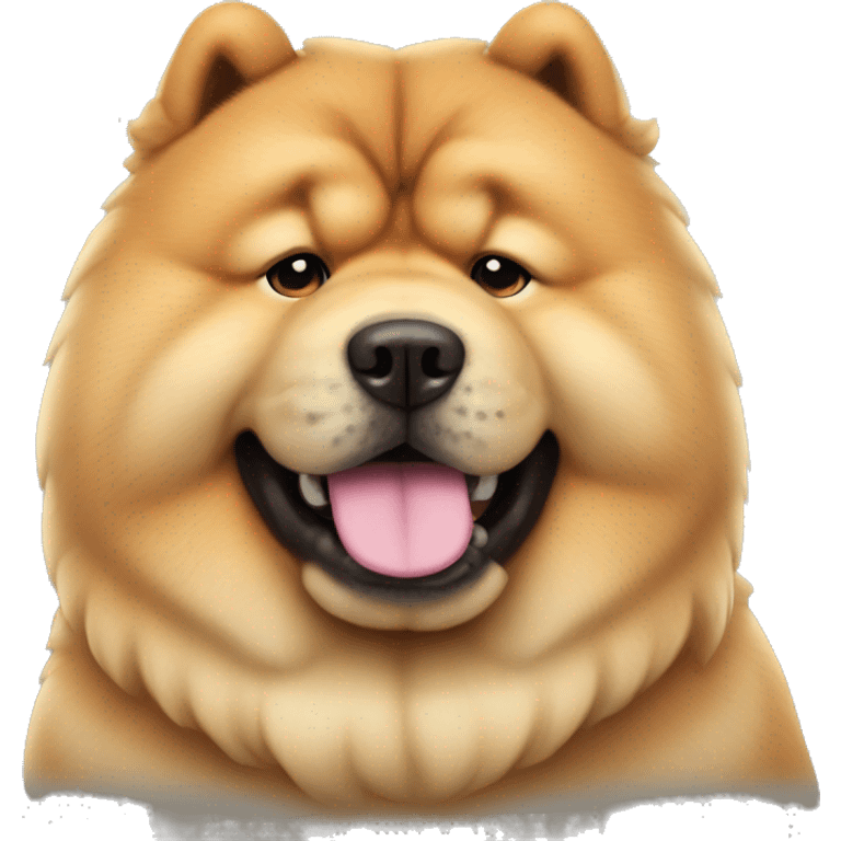 un perro chow chow con un cono  emoji