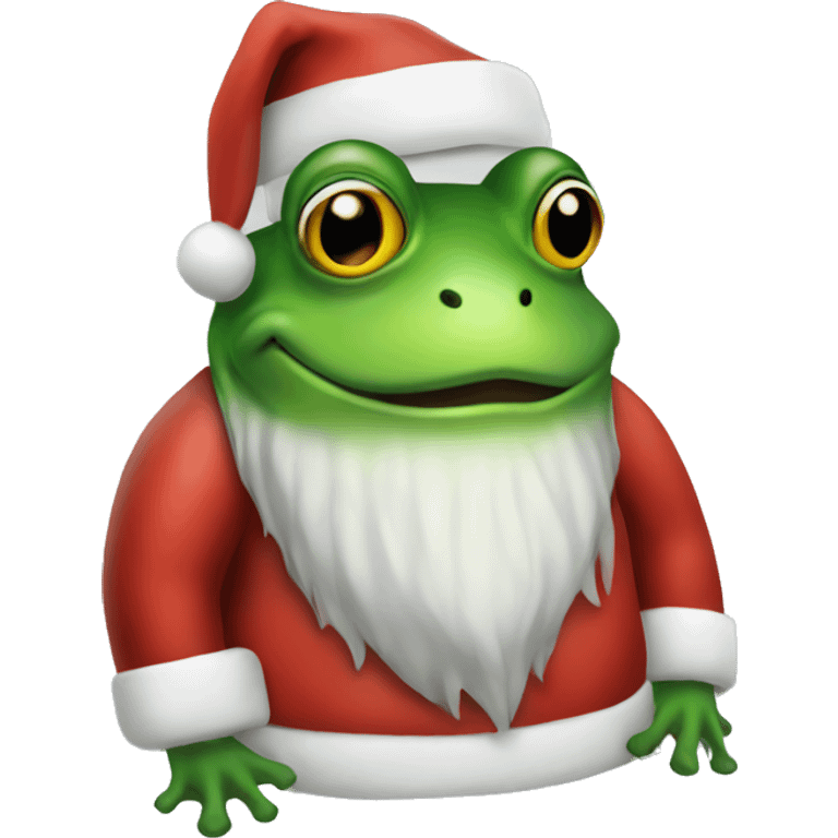 Frog as Santa emoji