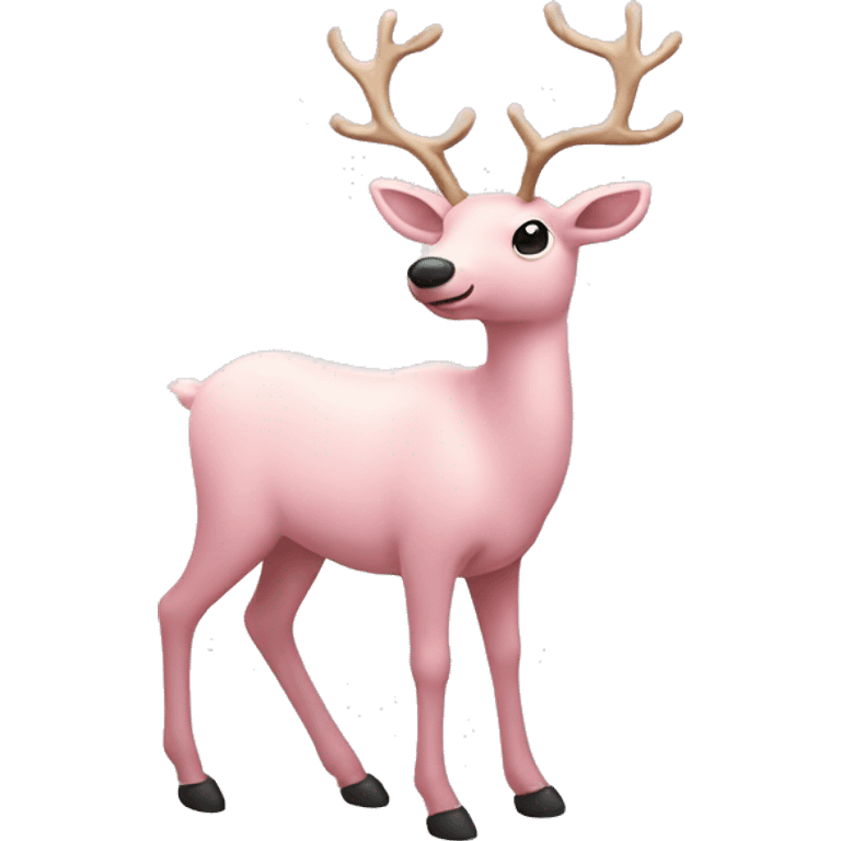 Light pink reindeer  emoji