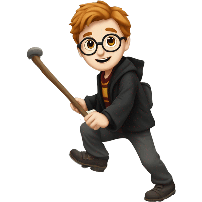 harry potter making a step downstairs emoji