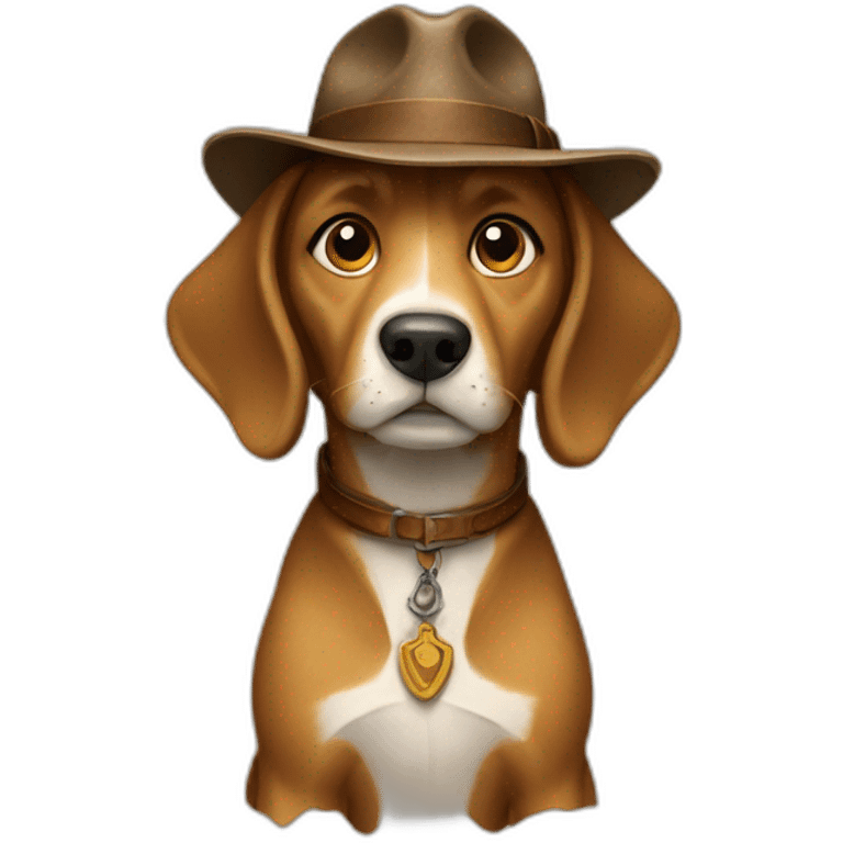 indiana jones dog emoji