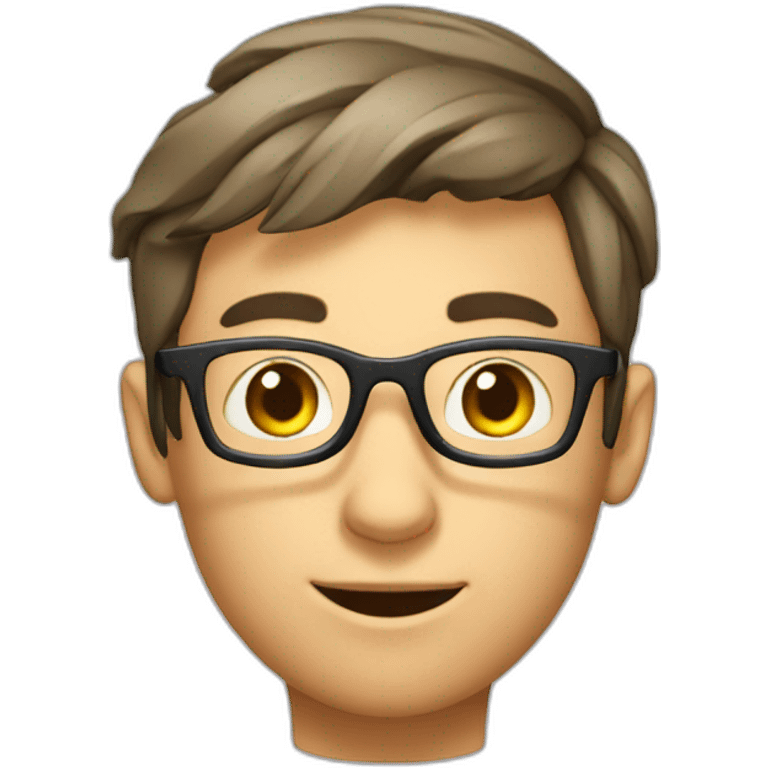 culina smart boy with reading glasses emoji