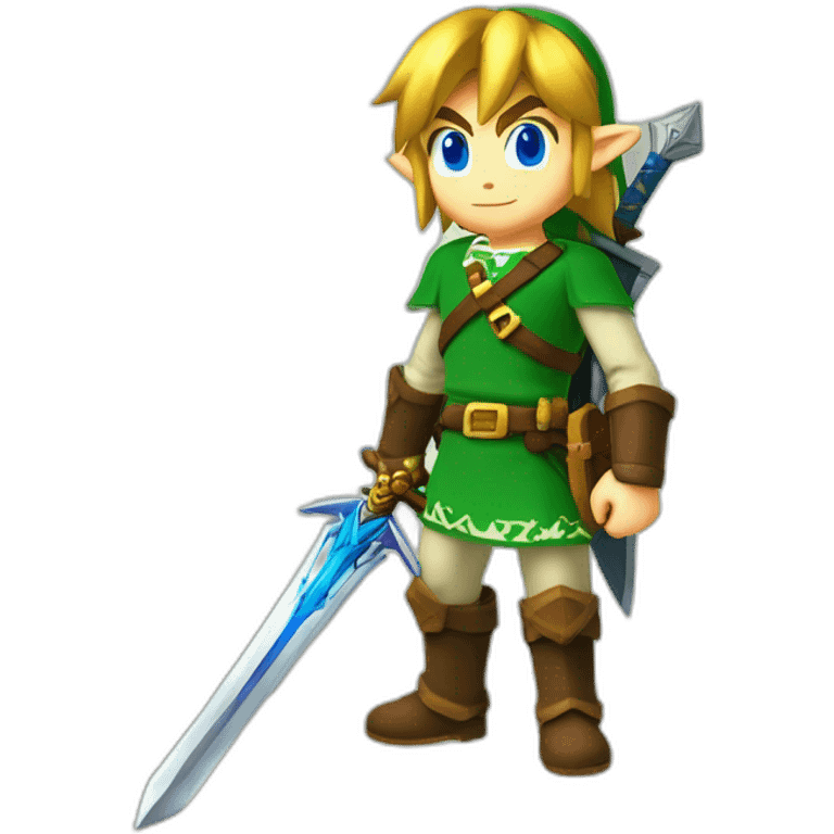 All body of Link of Zelda Totk with master sword in hand emoji