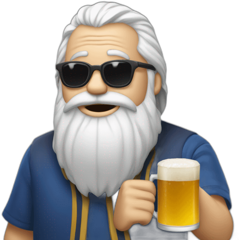 Olentzero drinking Beer emoji