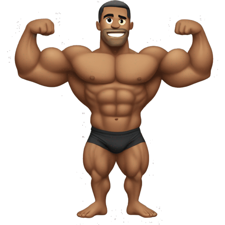 Bodybuilder doing a most muscular pose emoji