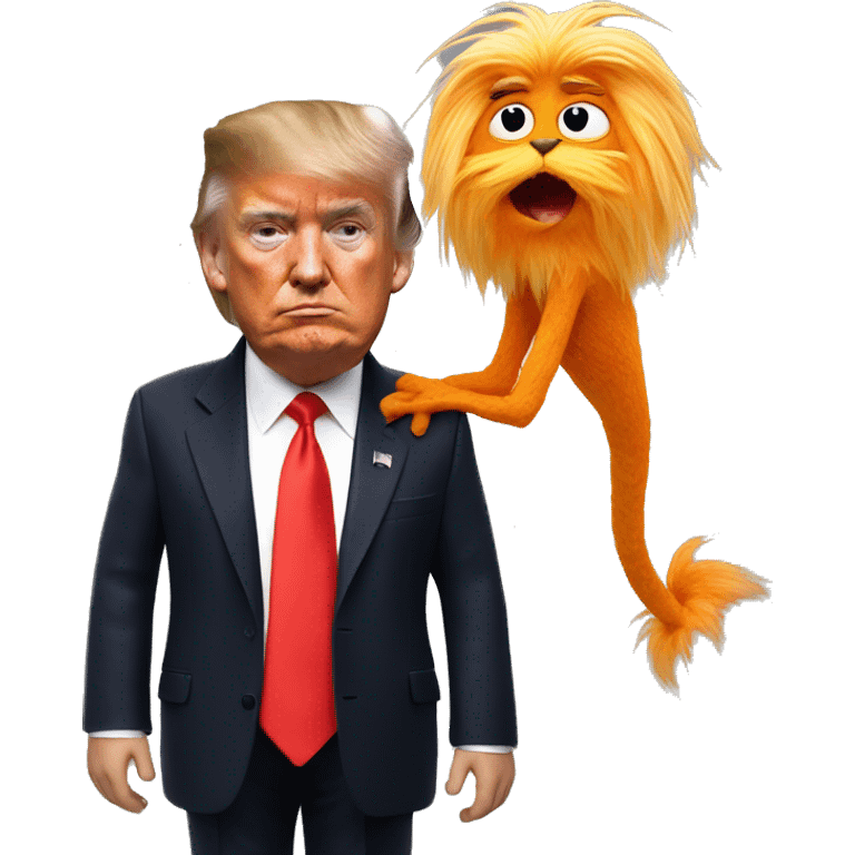 Donald Trump with Lorax Plushie emoji