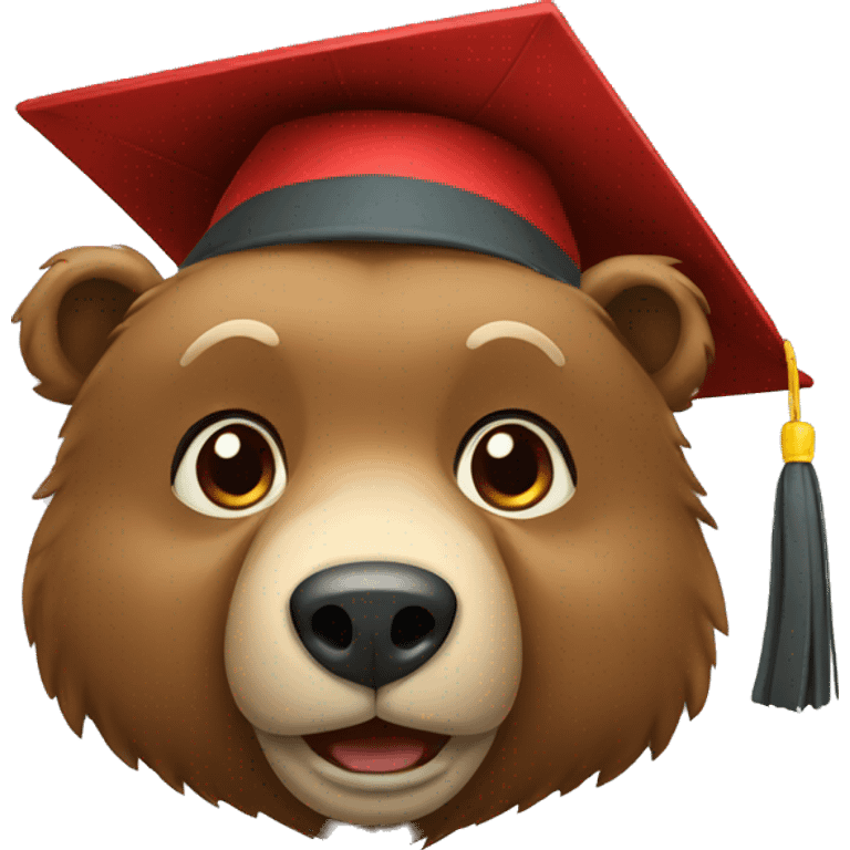 bear in student cap emoji