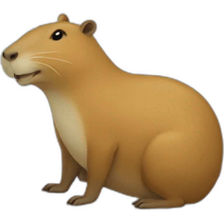 Capybara standing on an alligator emoji