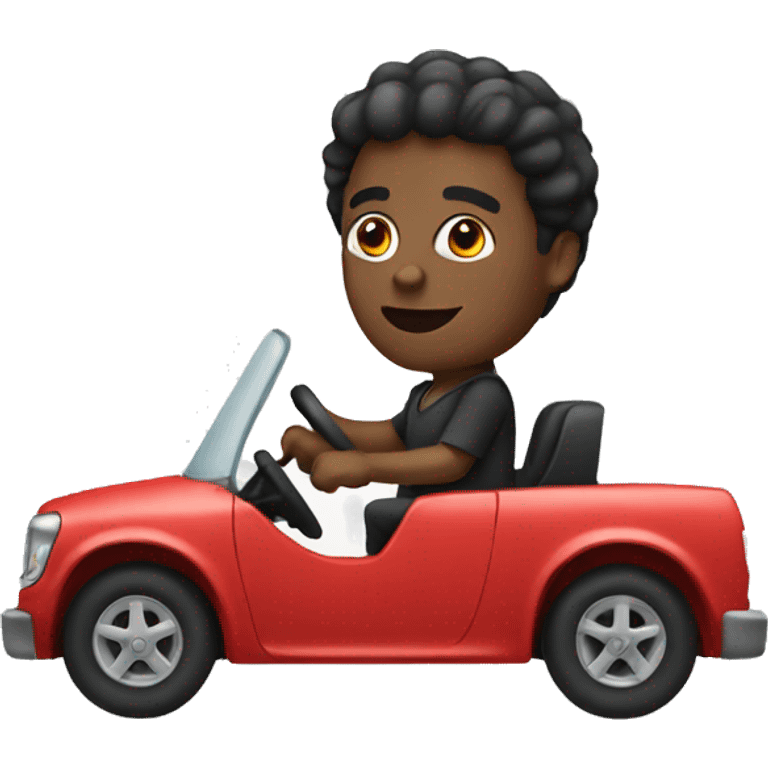 Black person driving  emoji