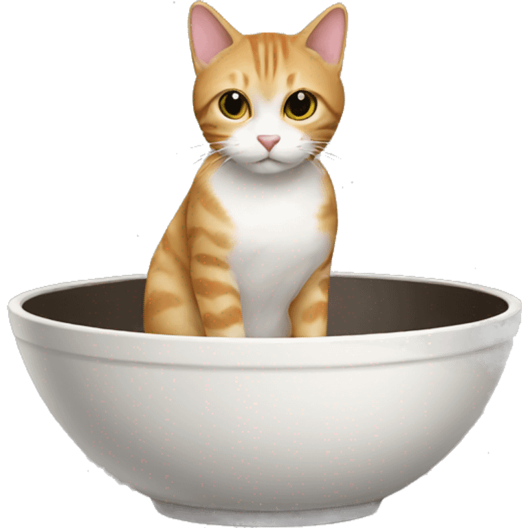 cat on a bowl emoji