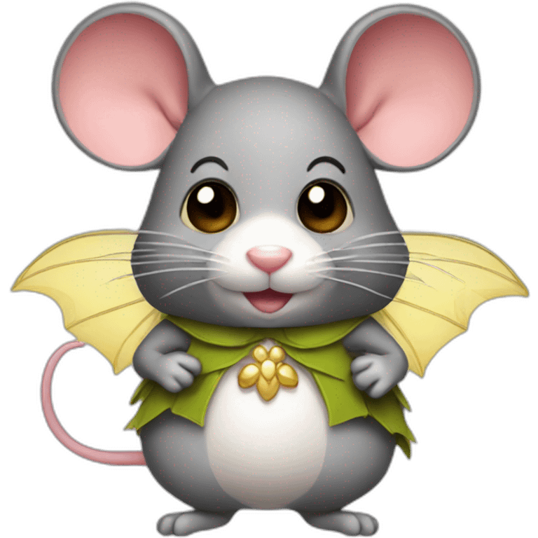 big bosom rat with fairy costume emoji