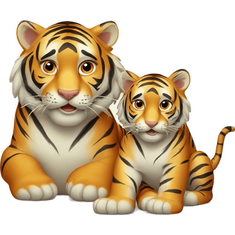 Tiger with cub  emoji