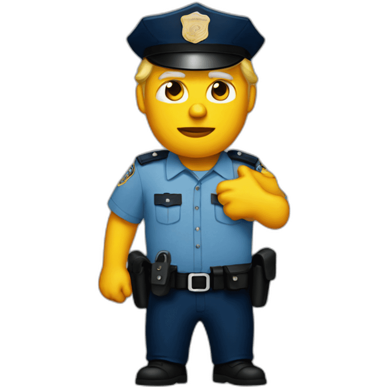 Police arresting trump emoji